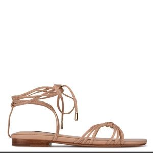 Nine West Minus Ankle Wrap Flat Sandals